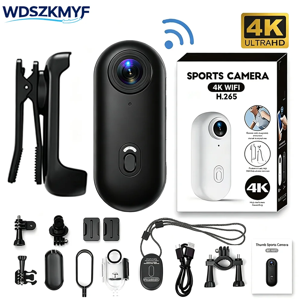 Helmet Camera 4K Wifi - كاميرا أكشن مغناطيسية بدقة 4K/1080P مع