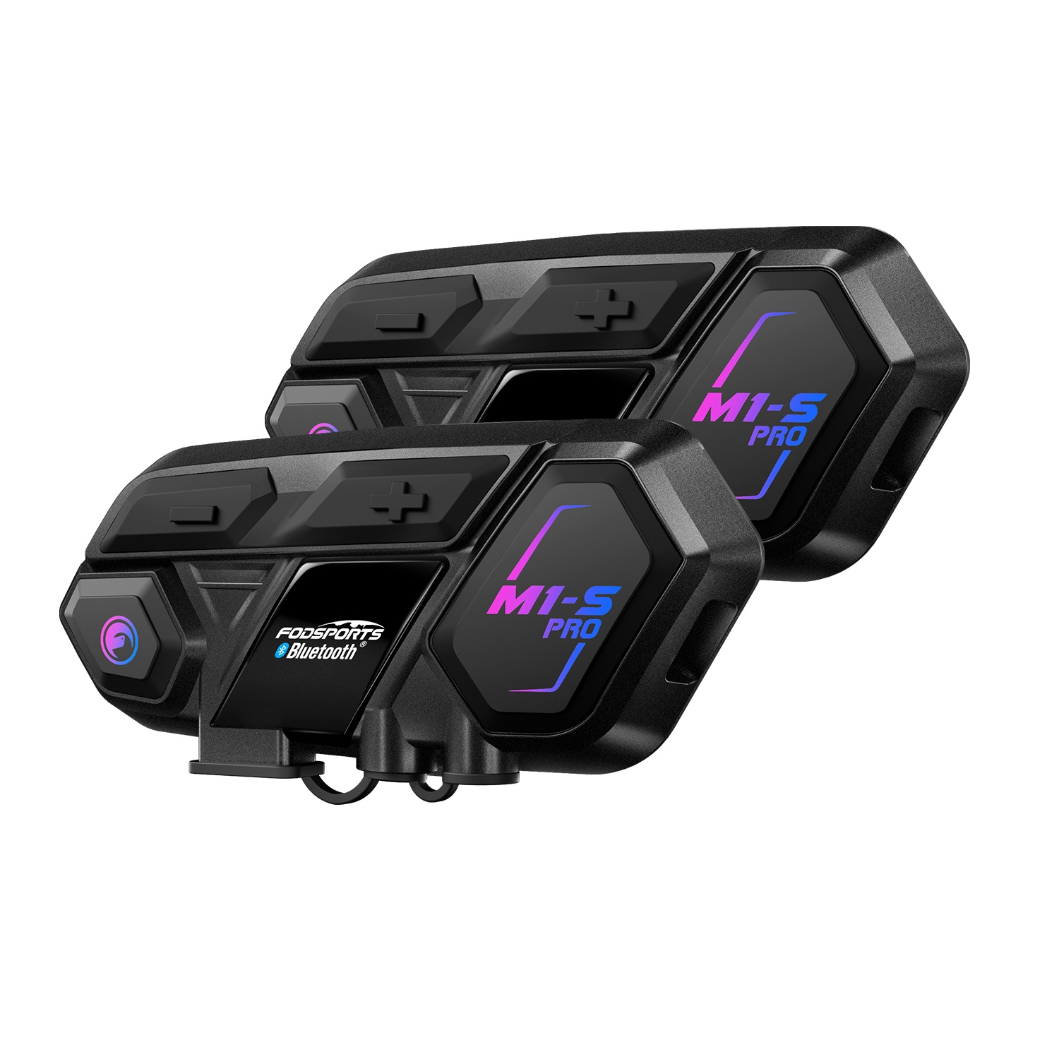 Motorcycle Intercom Group 10 Riders - 2 قطعة Fodsports M1-S Pro خوذة