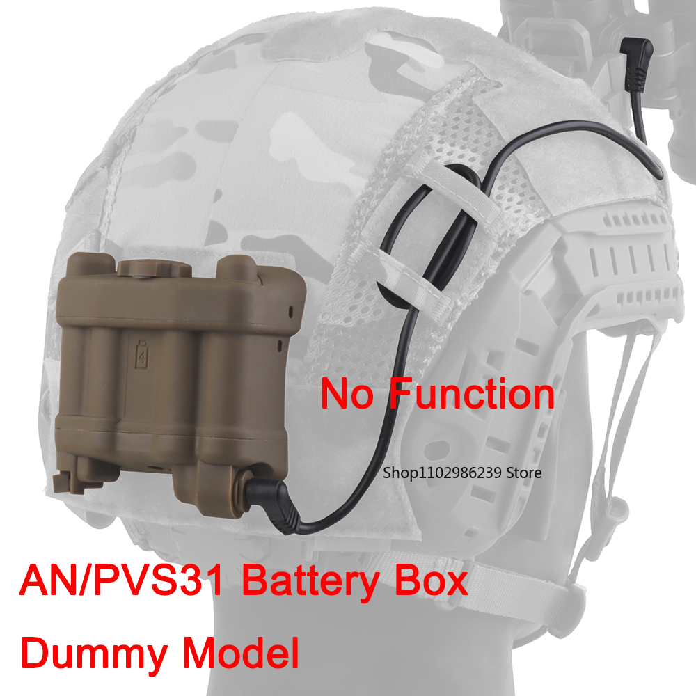 Helmet Headset Noise Cancellation - التكتيكية NVG AN/PVS-31 علبة البطارية دمية