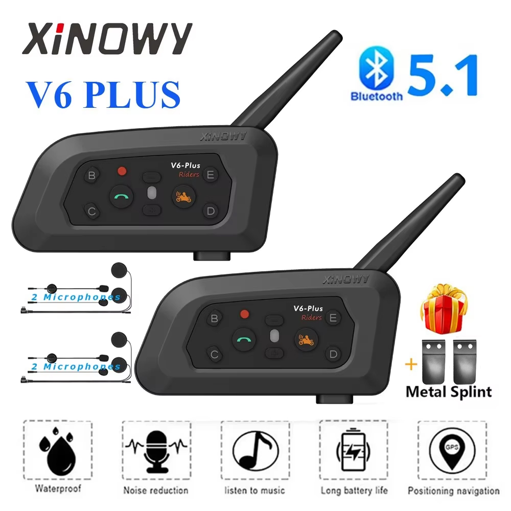Motorcycle Helmet Intercom 6 Rider - XINOWY 6 Plus دراجة نارية Intercom