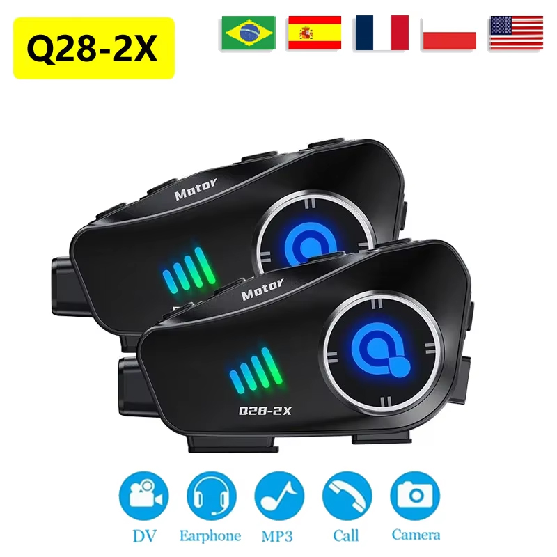 Bluetooth Headset Helmet 1000M - الجديد Q28-2X خوذة دراجة نارية بلوتوث