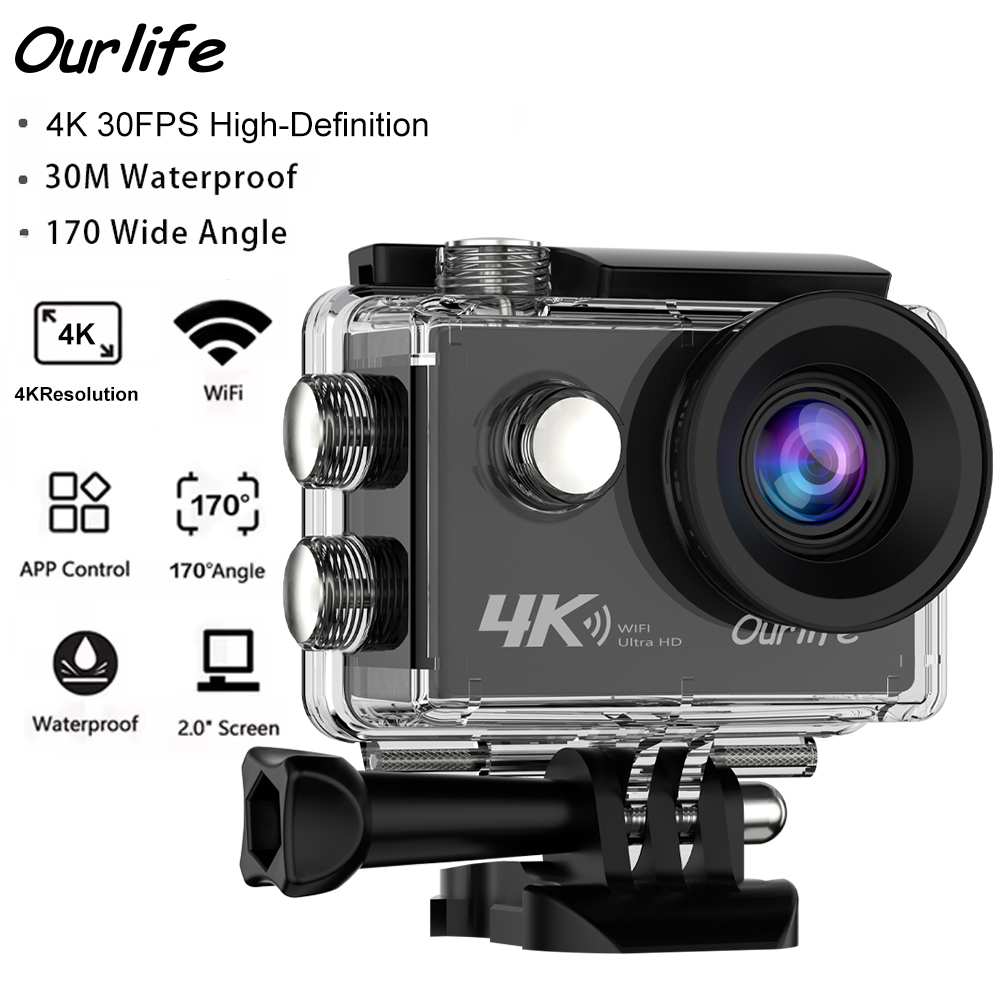 Helmet Communication System Camera - كاميرا Ourlife 4K Action Ultra HD
