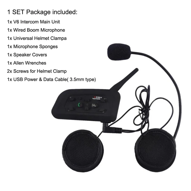 Vnetphone-خوذة دراجة نارية انت - مراجعة Motorcycle Helmet Intercom 6 Rider وسعره