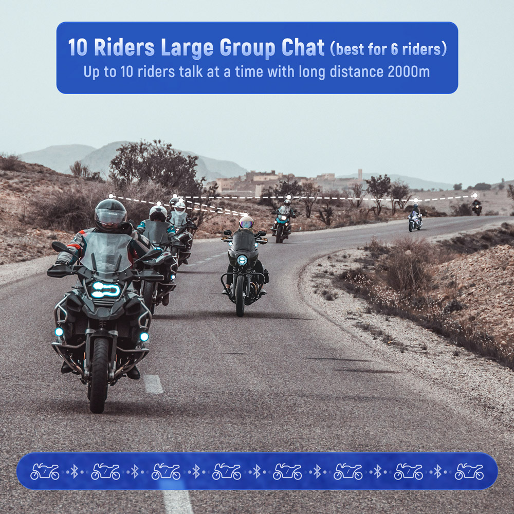 سماعة رأس بلوتوث للدراجات النا - مراجعة Motorcycle Intercom With Fm Radio وسعره