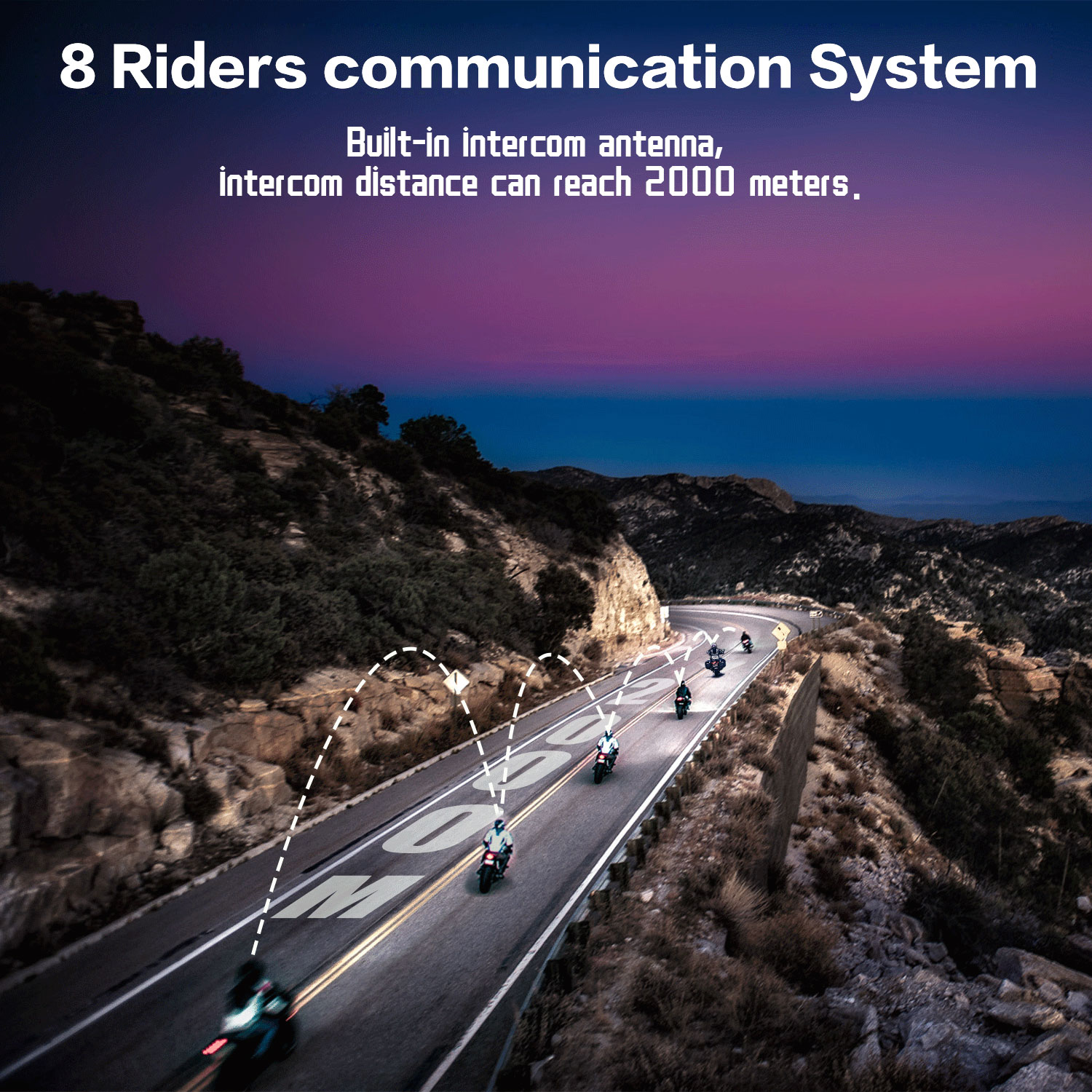 فودسبورتس M1S برو، جهاز اتصال  - مراجعة Motorcycle Intercom Mesh 2000M وسعره