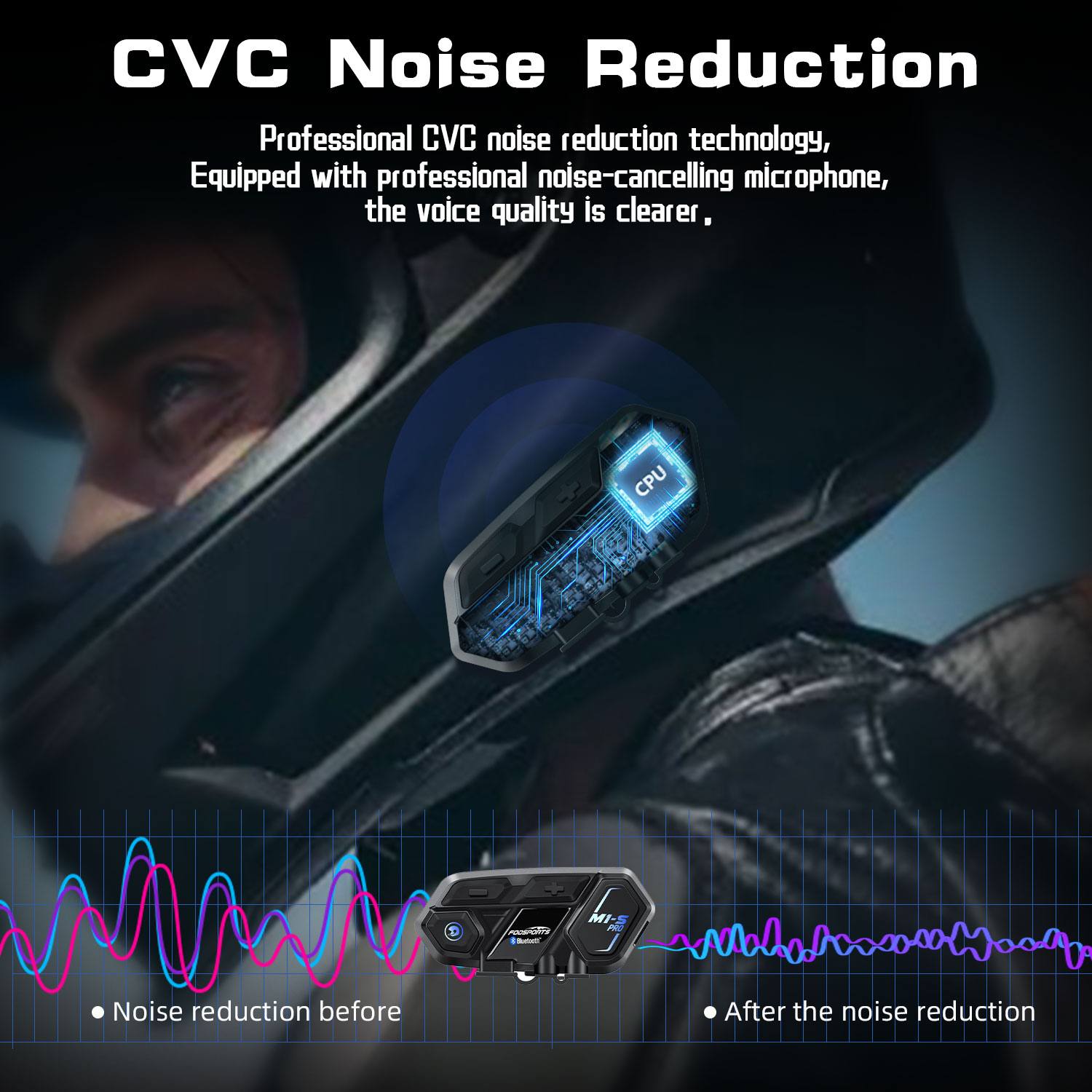 فودسبورتس M1S برو، جهاز اتصال  - مراجعة Motorcycle Intercom Mesh 2000M وسعره