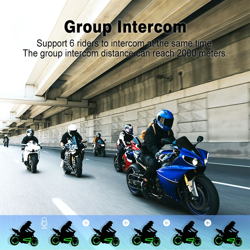 سماعة رأس بلوتوث للدراجات النا - مراجعة Motorcycle Intercom With Fm Radio وسعره