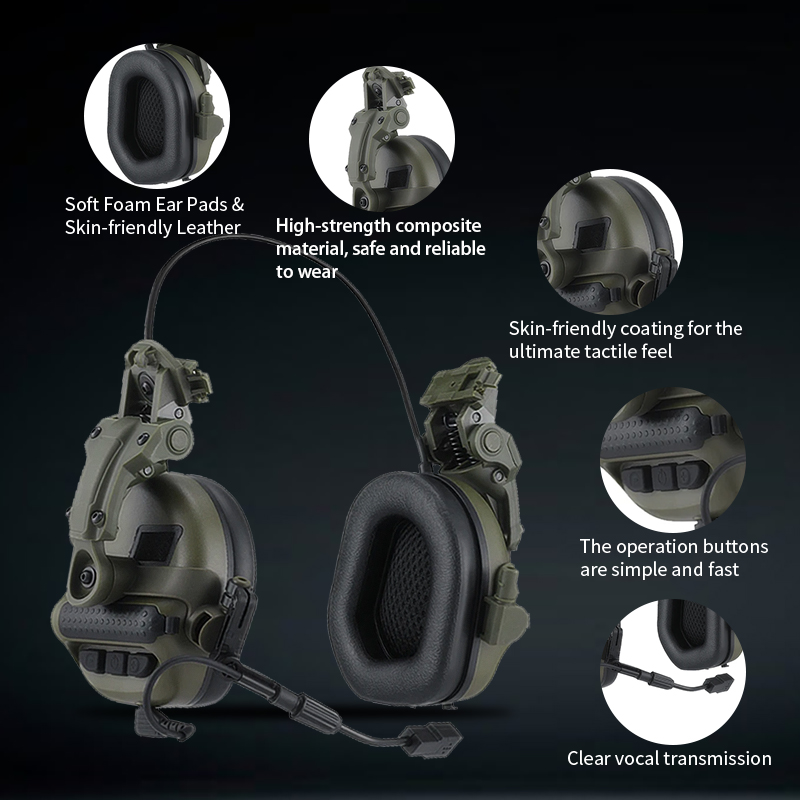 غطاء للأذنين تكتيكي من ARM NEX - مراجعة Helmet Headset Noise Cancellation وسعره