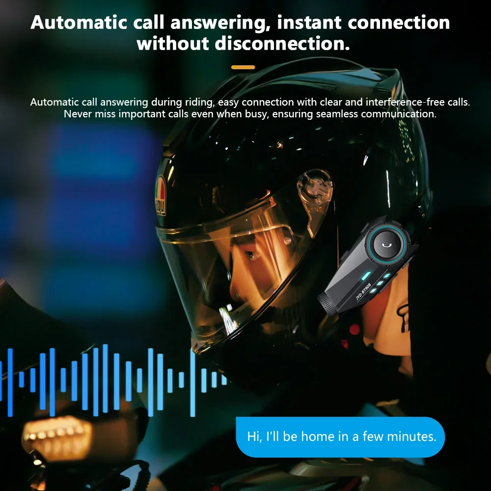 سماعة رأس للدراجات النارية مع  - مراجعة Bluetooth Headset Helmet 1000M وسعره