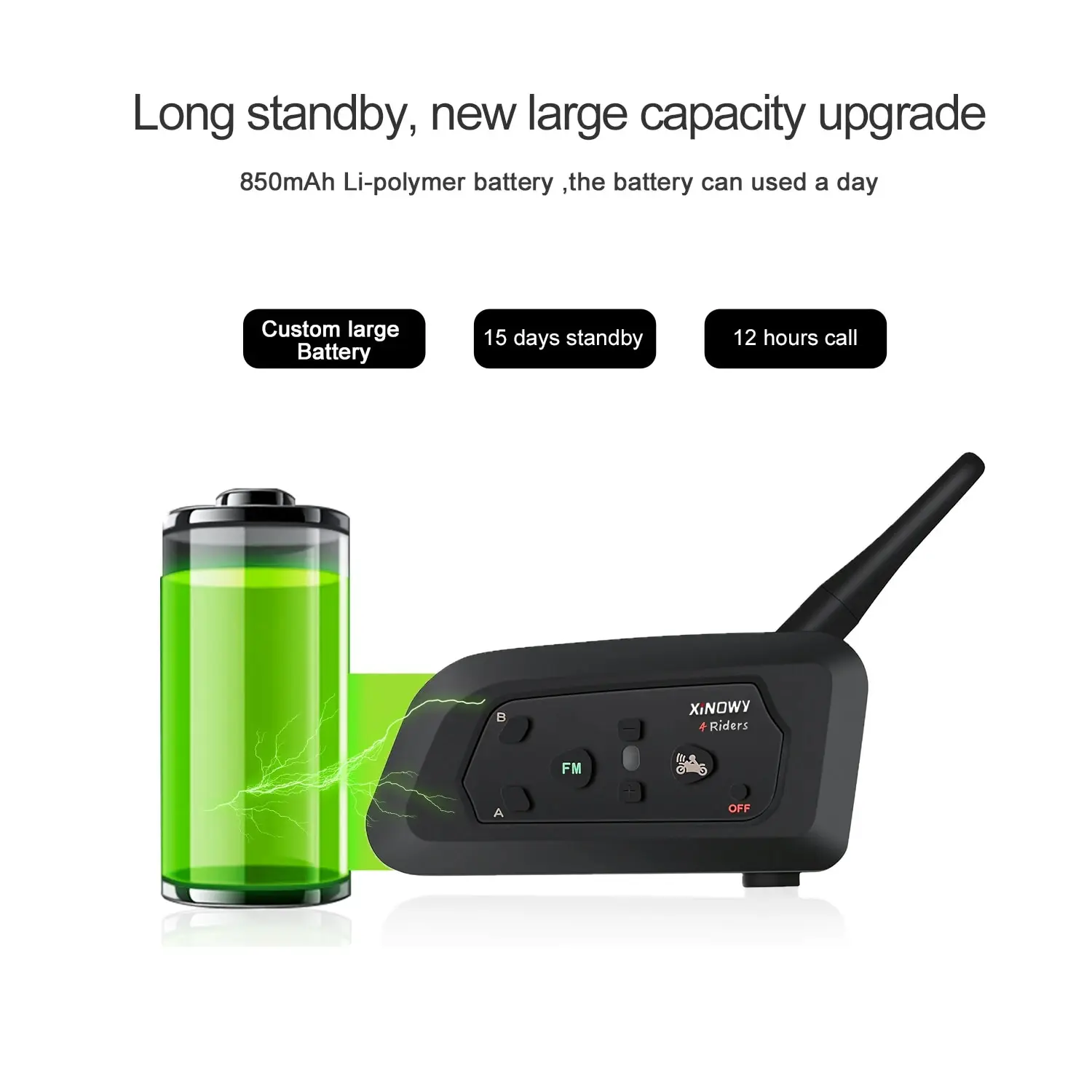 XINOWY 1-4 قطع سماعة رأس V4C ث - مراجعة Bluetooth Headset Helmet 1000M وسعره