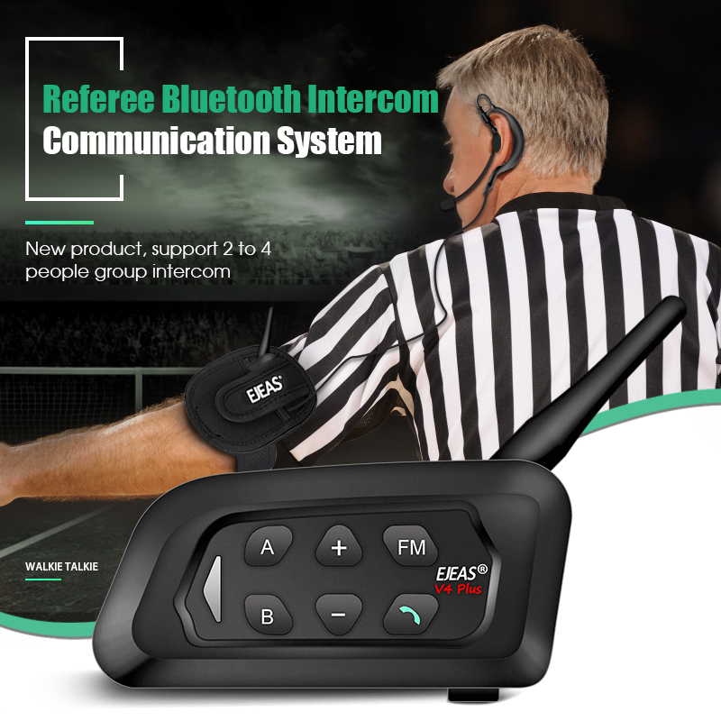 EJEAS V4C Plus كرة القدم الحكم - مراجعة Motorcycle Intercom With Fm Radio وسعره