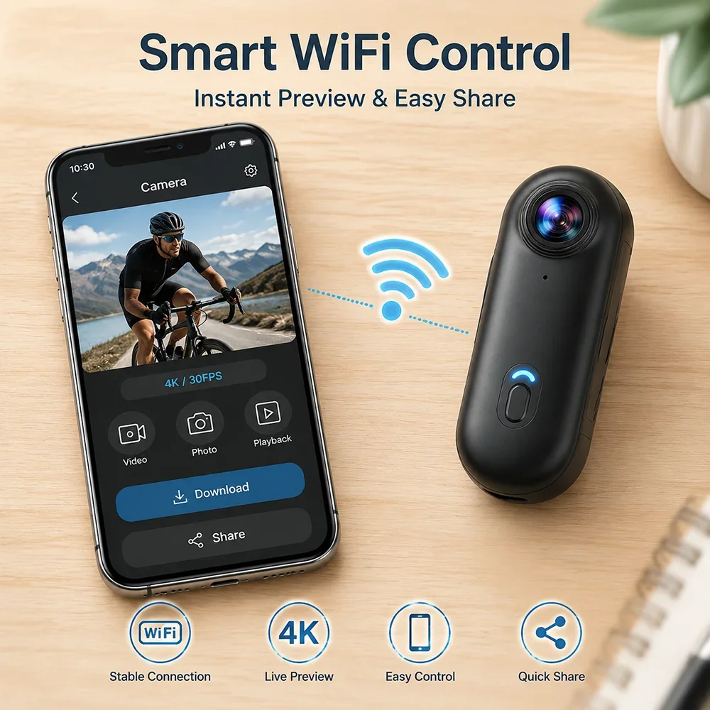 كاميرا أكشن مغناطيسية بدقة 4K/ - مراجعة Helmet Camera 4K Wifi وسعره