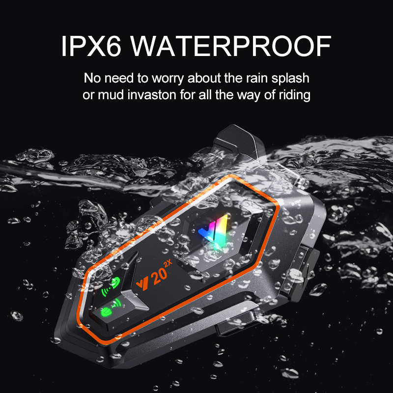 Y20 2X دراجة نارية خوذة سماعة  - مراجعة Helmet Bluetooth Headset Waterproof وسعره