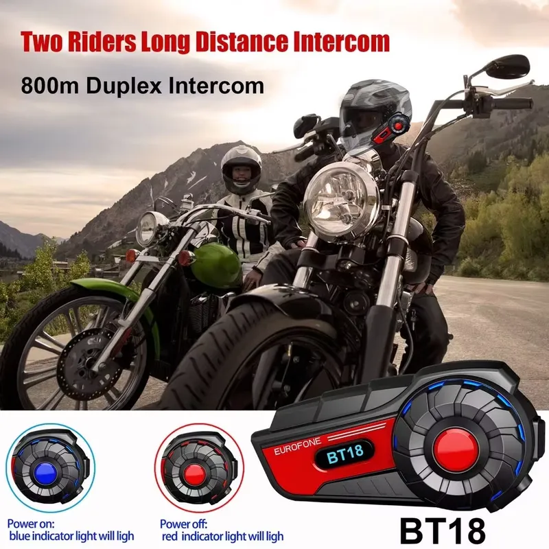 نظام اتصال بلوتوث BT18 للدراجا - مراجعة Helmet Bluetooth Headset Waterproof وسعره