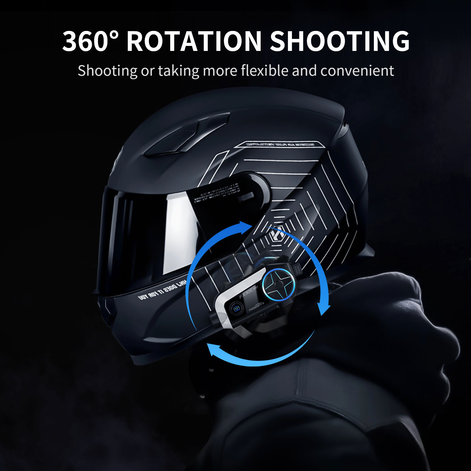 Fodsports FX30C PRO دراجة ناري - مراجعة Helmet Communication System Camera وسعره
