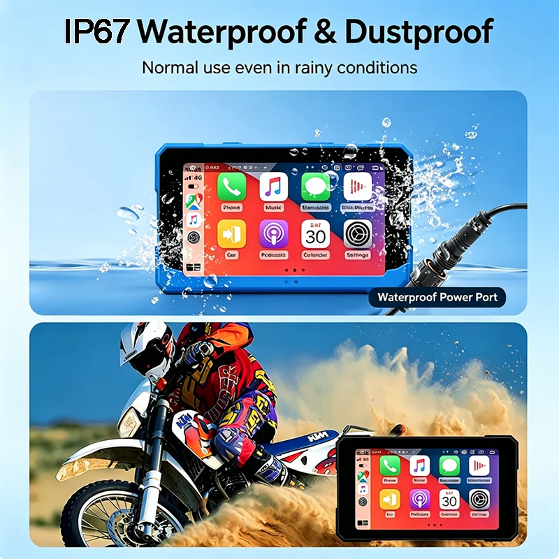 شاشة كاربلاي جديدة للدراجات ال - مراجعة Motorcycle Gps Navigator Waterproof وسعره