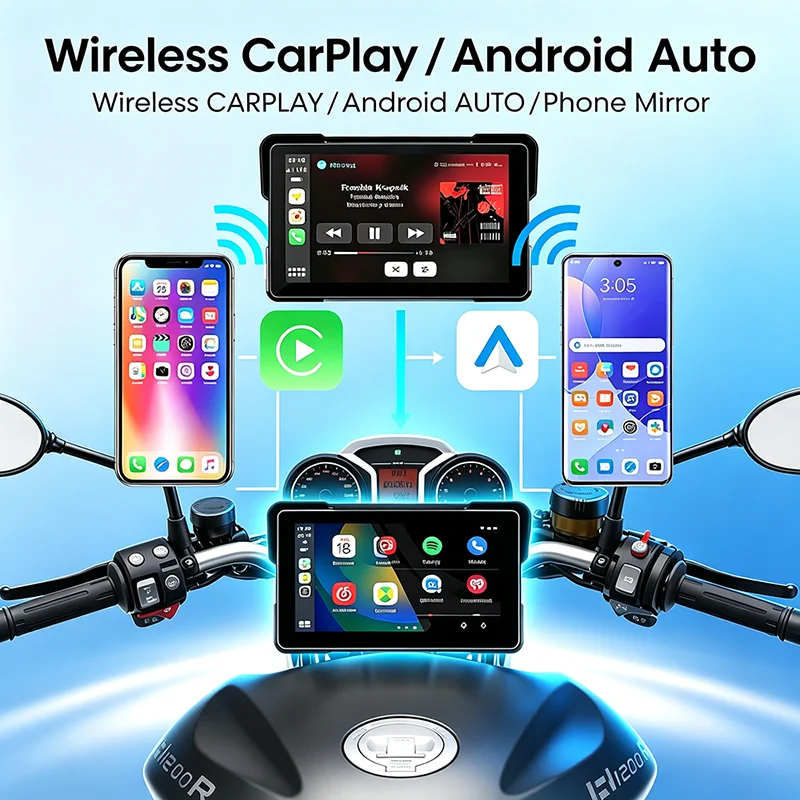 شاشة كاربلاي جديدة للدراجات ال - مراجعة Motorcycle Gps Navigator Waterproof وسعره