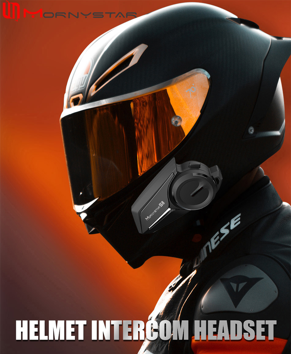 Mornystar S8 إنترفون بلوتوث لل - مراجعة Motorcycle Intercom Mesh 2000M وسعره