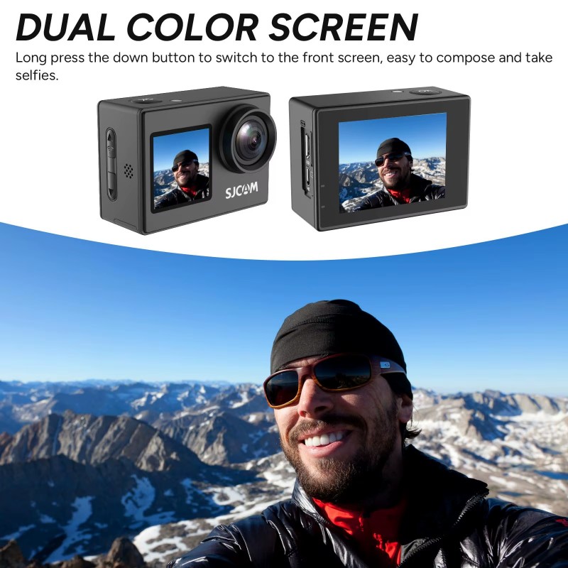 كاميرا خوذة SJ4000 SJCAM بشاشة - مراجعة Helmet Camera 4K Wifi وسعره
