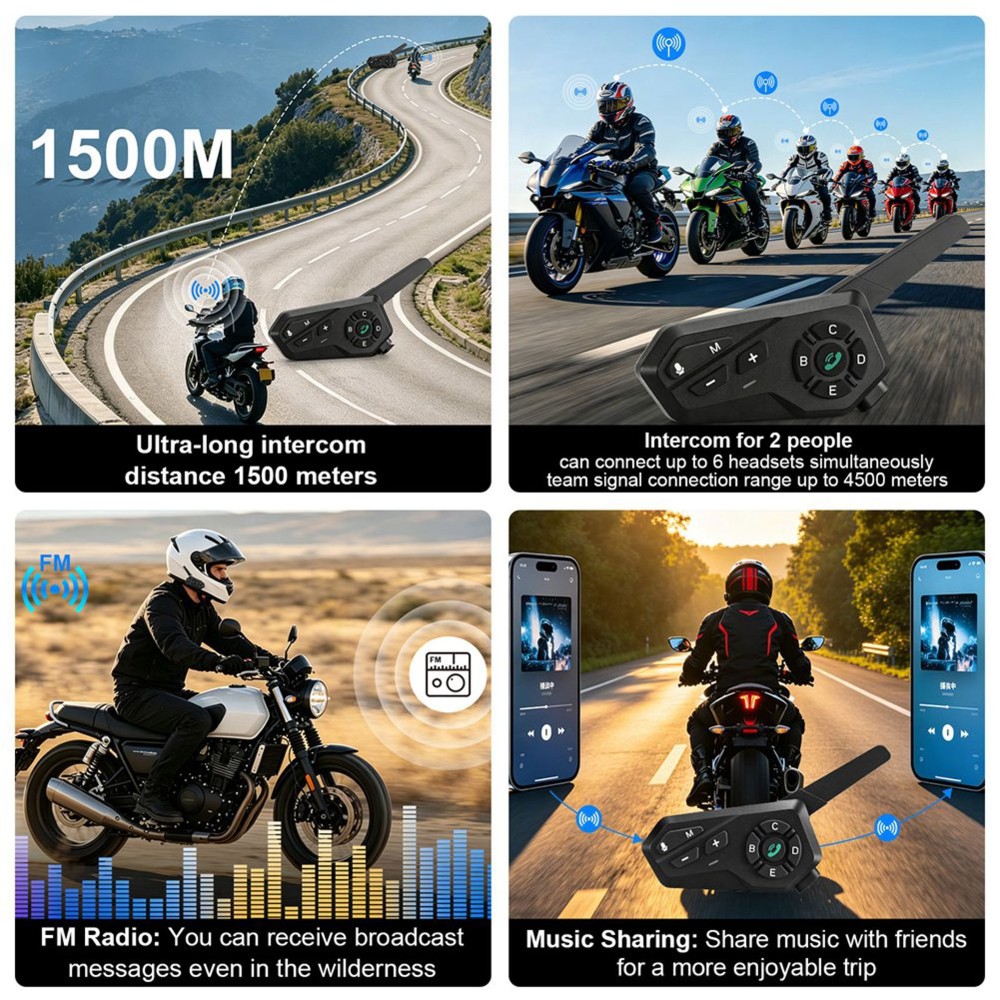 سماعة رأس للدراجات النارية X6  - مراجعة Motorcycle Helmet Intercom 6 Rider وسعره