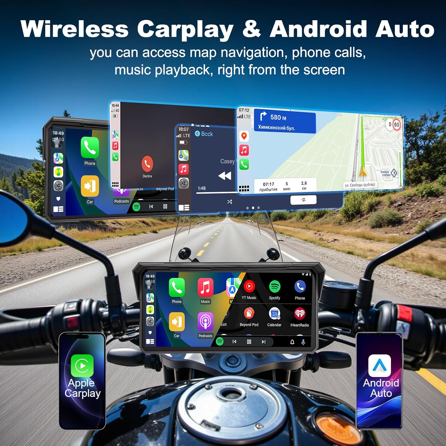 شاشة جانسايت 8.1 بوصة 4K للدرا - مراجعة Motorcycle Gps Navigator Waterproof وسعره