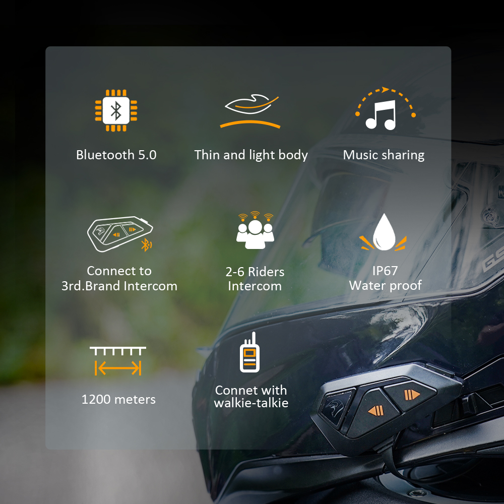 FreedConn Group دراجة نارية إن - مراجعة Motorcycle Helmet Intercom 6 Rider وسعره
