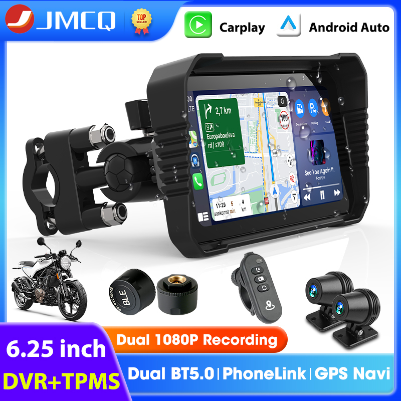 6.25 بوصة Carplay شاشة دراجة ن - مراجعة Motorcycle Gps Navigator Waterproof وسعره