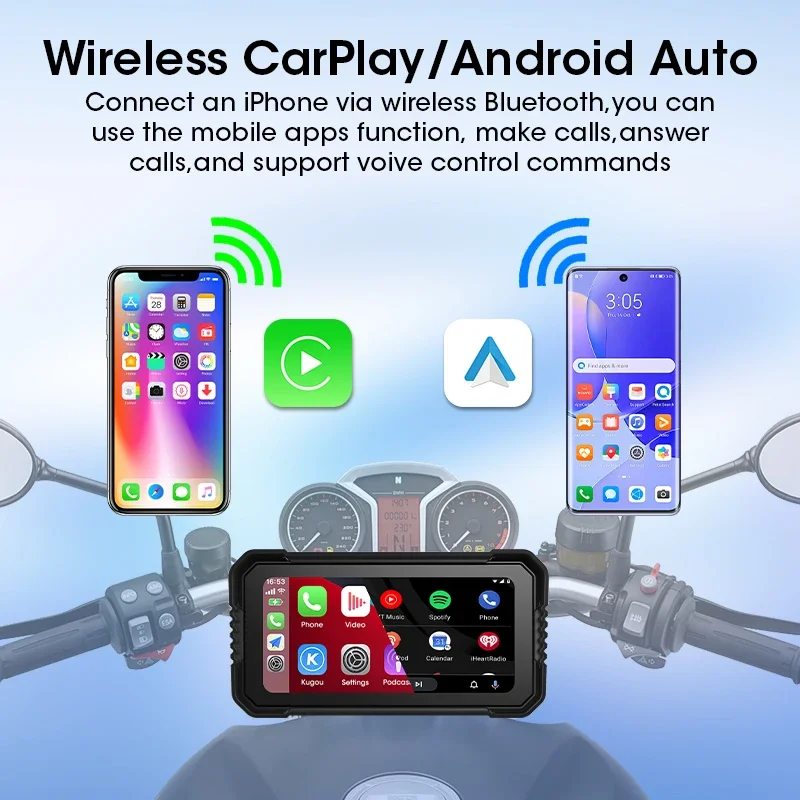 6.25 بوصة Carplay شاشة دراجة ن - مراجعة Motorcycle Gps Navigator Waterproof وسعره