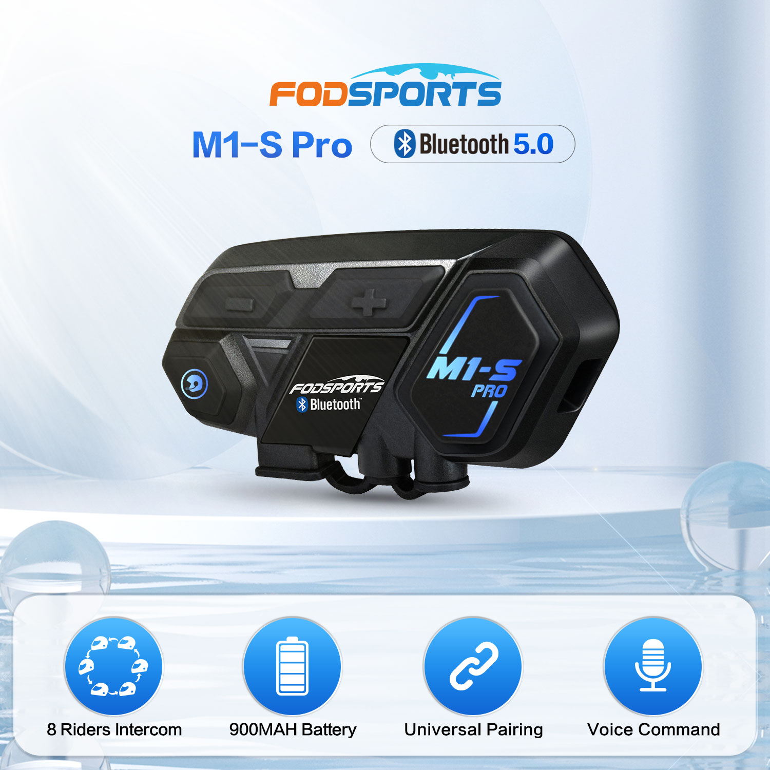 Fodsports M1-S Pro إنترفون درا - مراجعة Motorcycle Intercom Mesh 2000M وسعره