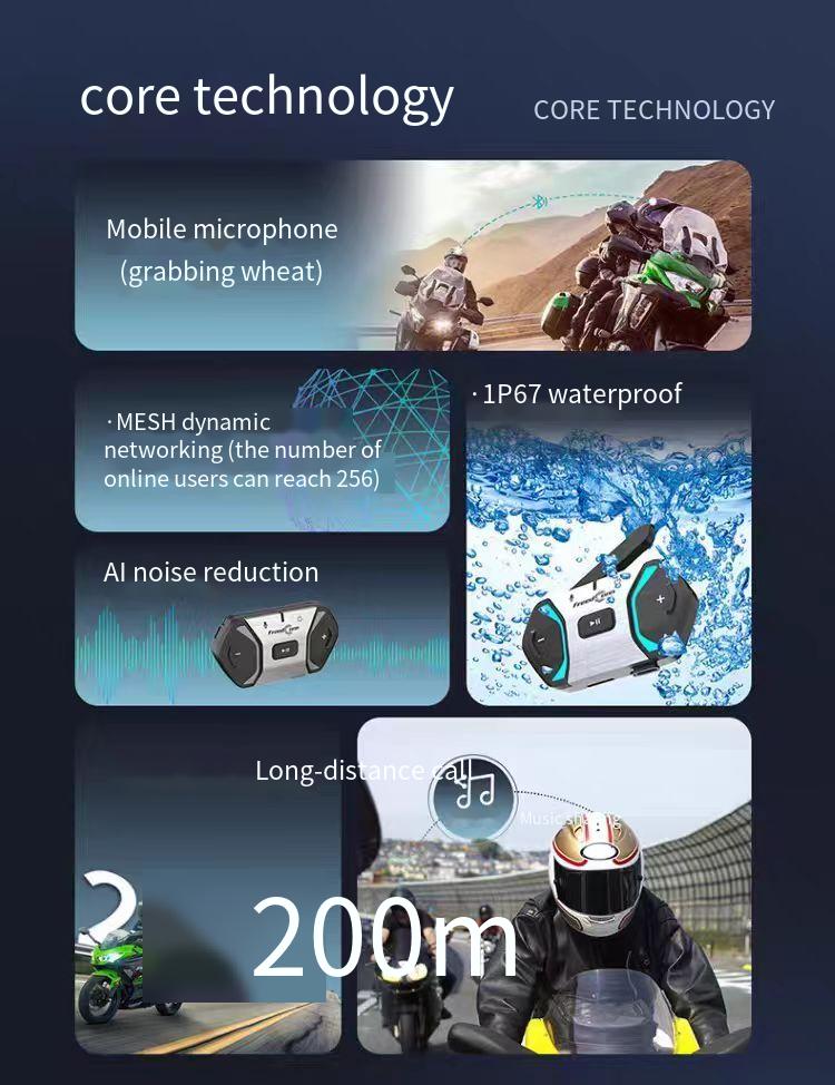 سماعة اتصال داخلي للدراجات الن - مراجعة Motorcycle Intercom Mesh 2000M وسعره