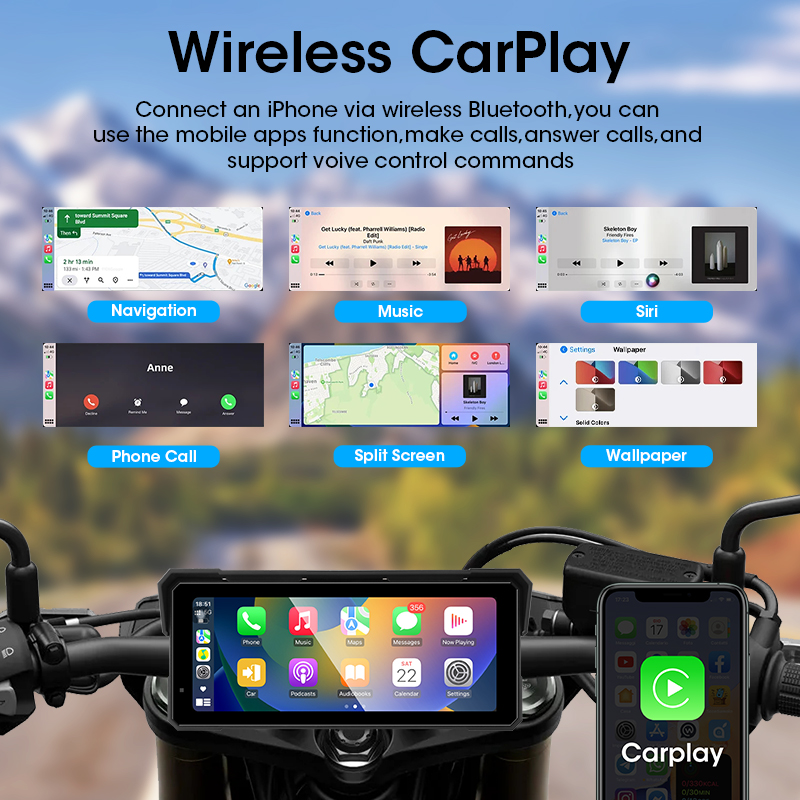 شاشة كاربلاي للدراجات النارية  - مراجعة Motorcycle Gps Navigator Waterproof وسعره