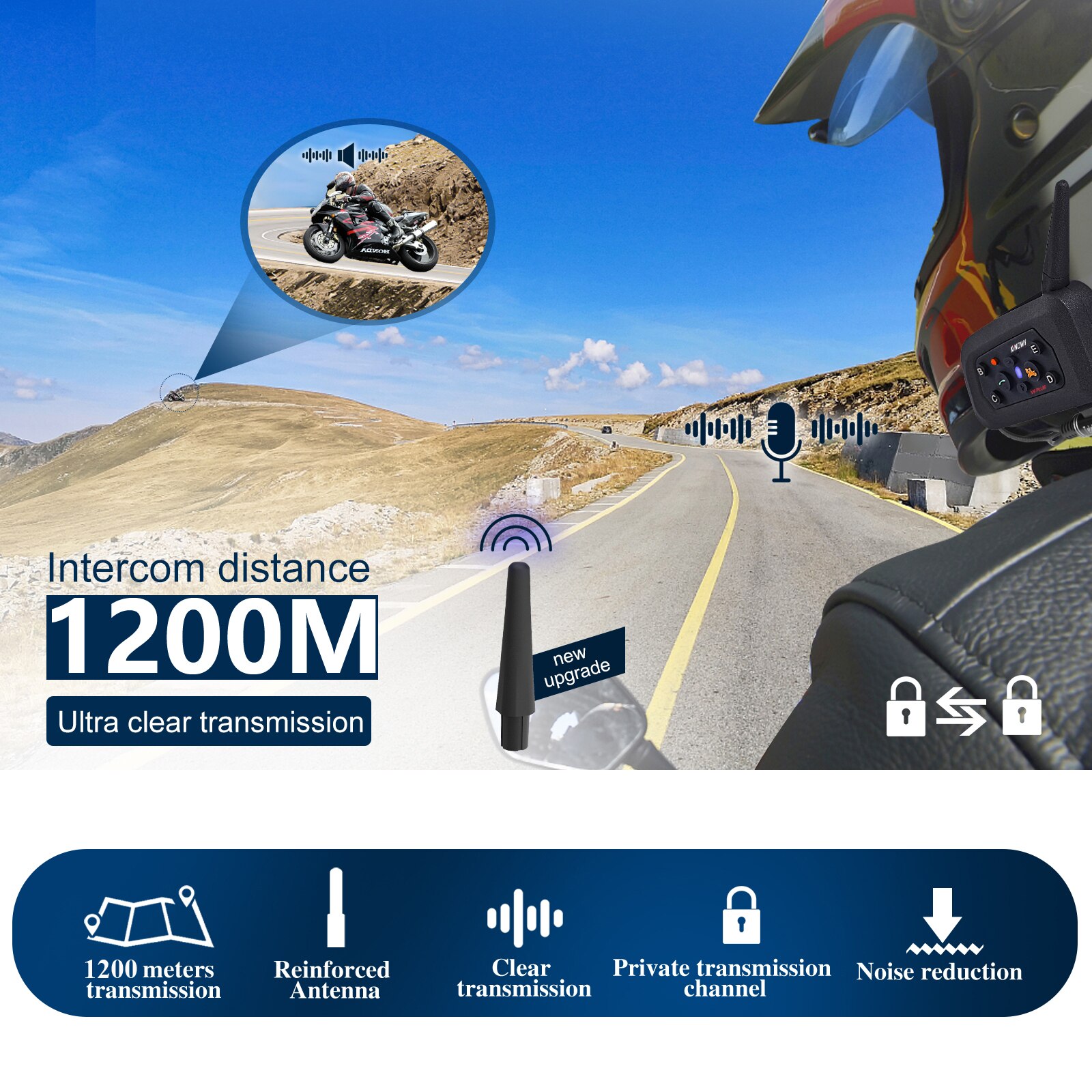 XINOWY 6 Plus دراجة نارية Inte - مراجعة Motorcycle Helmet Intercom 6 Rider وسعره
