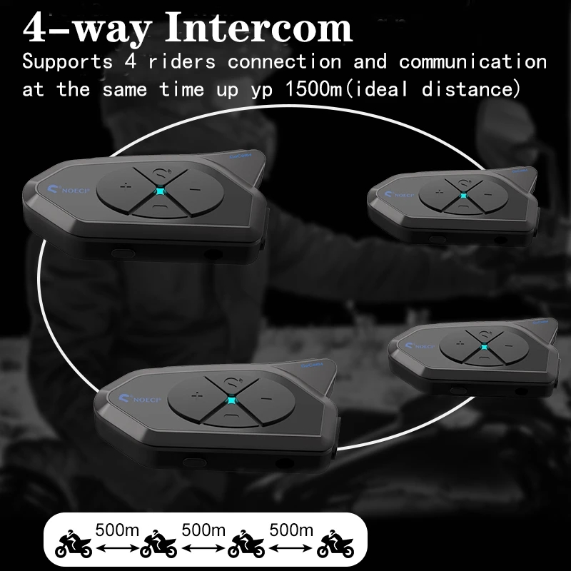 خوذة الاتصال الداخلي GOCOM4 مز - مراجعة Bluetooth Headset Helmet 1000M وسعره