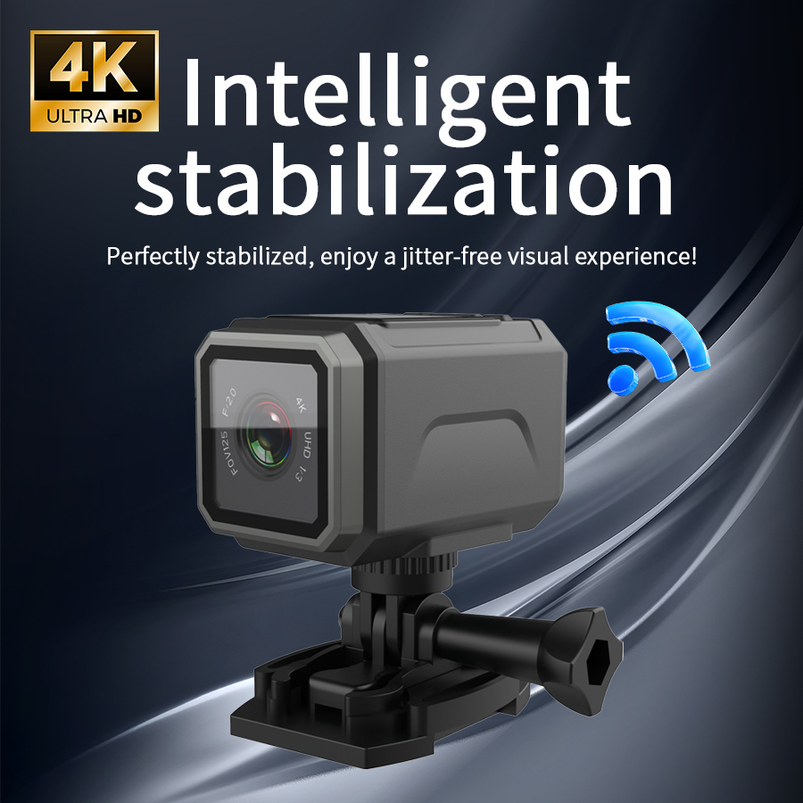كاميرا الحركة 4K EIS 125 °   ز - مراجعة Helmet Camera 4K Wifi وسعره