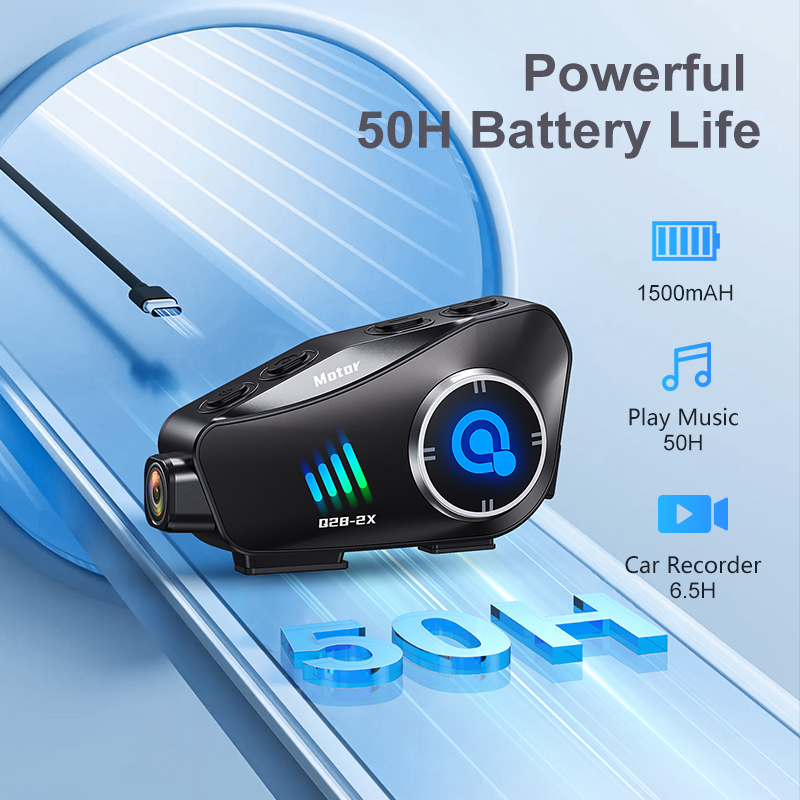 الجديد Q28-2X خوذة دراجة نارية - مراجعة Bluetooth Headset Helmet 1000M وسعره