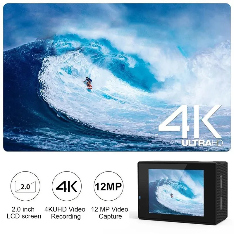 كاميرا الحركة 4K 1080P/30FPS W - مراجعة Helmet Camera 4K Wifi وسعره