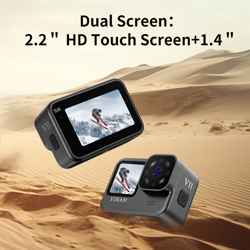 كاميرا أكشن VIRAN V11 بدقة 5K  - مراجعة Helmet Communication System Camera وسعره