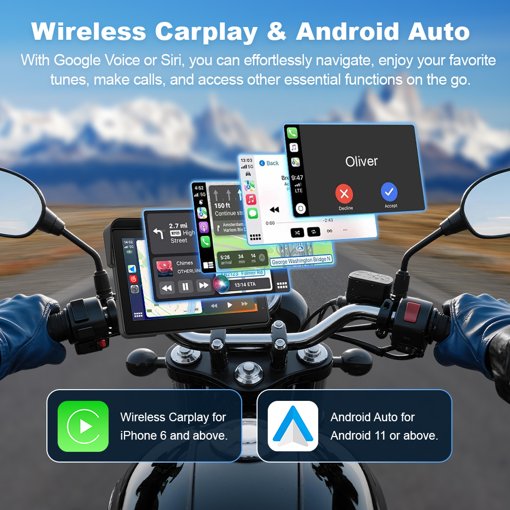 شاشة لمس 7 بوصة لنظام الملاحة  - مراجعة Motorcycle Gps Navigator Waterproof وسعره
