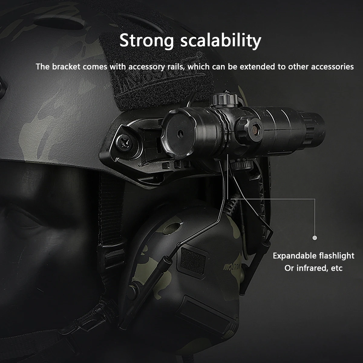 سماعة رأس خوذة تكتيكية بدون ال - مراجعة Helmet Headset Noise Cancellation وسعره